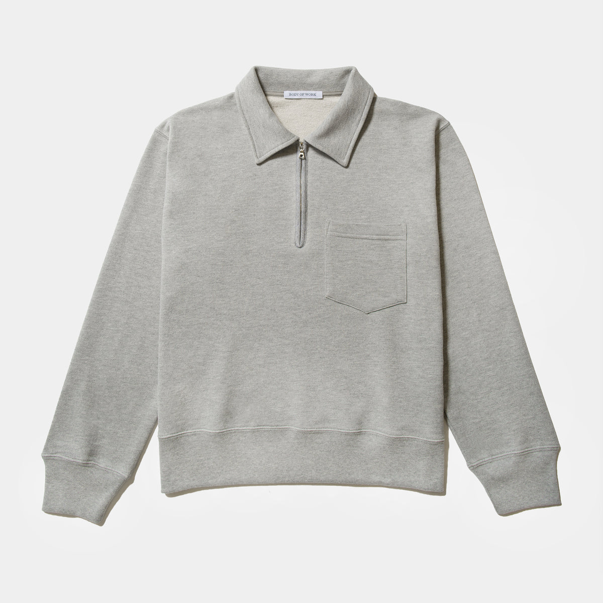 TODAYFUL【美品】Cotton Brushed Sweat MYRTLE QUARTER-ZIP SWEATSHIRT - Sueded French Terry - Heather Grey
