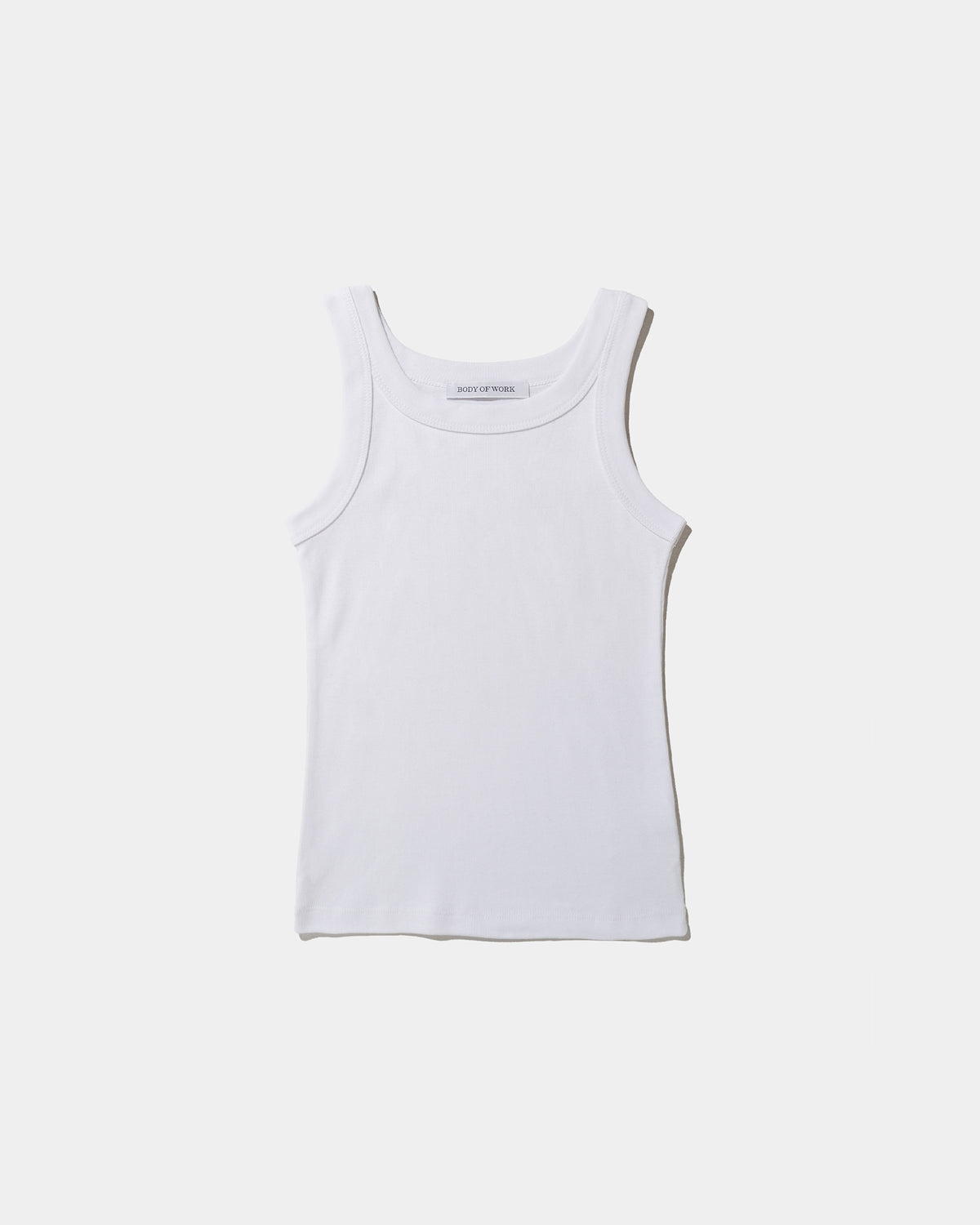 THISTLE TANK TOP - Fine Rib Jersey - White – Body of Work